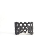 Black back Wide Geometric Lace Bangle - Vertigo by Varily Jewelry