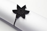 Black Dahlia Flower Bracelet