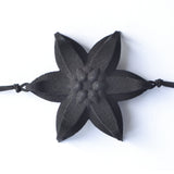 Black Dahlia Flower Bracelet Back