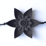 Flower Bracelet - Dahlia Black Front