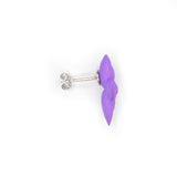 Lilac Seed Stud Earrings - Rainforest Collection - Colorful Studs Side View