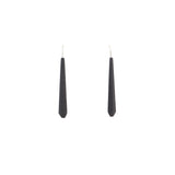 Black Long Pentagon Earrings - Vertigo with Silver Hooks