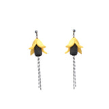 Citrus & Black Fuxia Earrings - Rainforest by Varily Jewelry