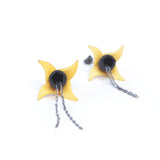 Fuxia Earrings - Rainforest Citrus & Black