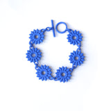 Blue Flower Chain Bracelet - Dahlia by Varily Jewelry