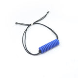 Blue Geometric Bead Bracelet - Optical