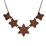 Brown 5 Flower Dahlia Necklace - Design Your Own Necklace