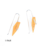 Citrus Side View Geometric Drop Interchangeable Earrings (2 Colors, 1 set of Silver Hooks) - Vertigo