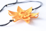 Citrus Dahlia Flower Bracelet Side