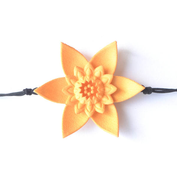 Flower Bracelet - Dahlia Citrus Front
