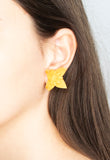 Flower Stud Earrings - Dahlia Citrus by Varily Jewelry
