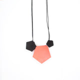 Coral 3 Element Geometric Necklace - Vertigo by Varily Jewelry