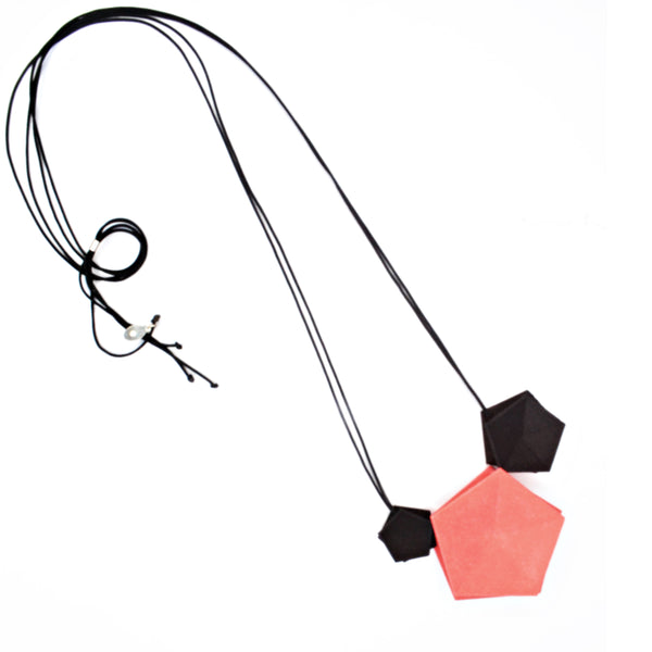 Coral 3 Element Necklace - Vertigo by Varily Jewelry
