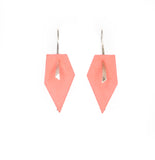 Coral Non-Perforated Geometric Drop Earrings - Vertigo by Varily Jewelry