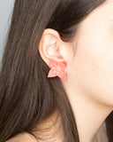 Flower Stud Earrings - Dahlia Coral by Varily Jewelry