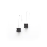 Black Cube Earrings - Optical by Varily Jewelry