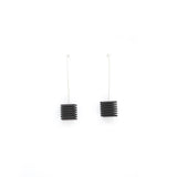 Black Cube Earrings - Optical Collection