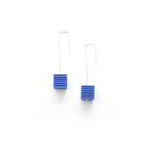 Blue Cube Earrings - Optical by Varily Jewelry