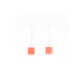 Coral Cube Earrings - Optical Collection