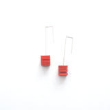 Tangerine Cube Earrings - Optical by Varily Jewelry
