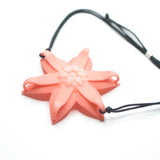Coral Dahlia Flower Bracelet Back