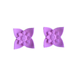 Flower Stud Earrings - Dahlia Lilac