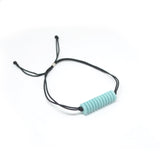 Aqua Geometric Bead Bracelet - Optical