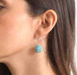 Aqua Sphere dangle earrings - Optical by Varily Jewelry