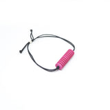 Fuchsia Geometric Bead Bracelet - Optical