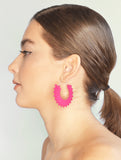 Fuchsia Hoop Earrings - Dahlia