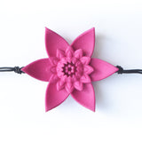 Flower Bracelet - Dahlia Fuchsia Front