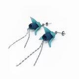 Teal & Aqua Fuchsia Earrings by Varily Jewelry