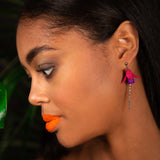 Fuxia Earrings - Rainforest Fuchsia & Purple