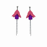 Fuchsia & Purple Fuxia Earrings - Rainforest by Varily Jewelry