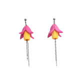 Fuchsia & Citrus Fuxia Earrings - Rainforest by Varily Jewelry