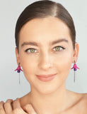 Fuxia Earrings - Rainforest Pink & Purple
