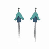 Teal & Aqua Fuxia Earrings - Rainforest by Varily Jewelry