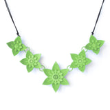 Light green 5 Flower Dahlia Necklace - Design Your Own Necklace
