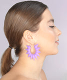 Hoops XL - Rainforest Lilac Earrings