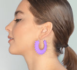 Lilac Hoop Earrings - Dahlia