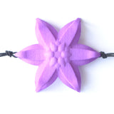 Lilac Dahlia Flower Bracelet Back