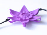 Lilac Dahlia Flower Bracelet Side