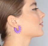 Lilac Hoop Earrings - Rainforest by Varily Jewelry
