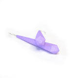 Lilac Long Pentagon Earrings XL - Vertigo Side View