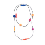 Bright Color Long Beaded Necklace - Optical