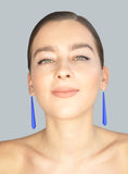 Long Pentagon Earrings XL - Vertigo in Blue