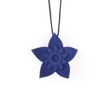 Navy Dahlia Pendant - Design Your Own Necklace