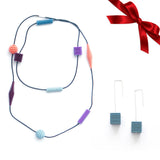 Optical Necklace & Earrings Set - Christmas Gift