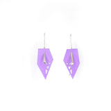 Lilac Perforated Geometric Drop Earrings - Vertigo by Varily Jewelry