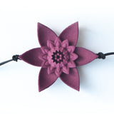 Flower Bracelet - Dahlia Plum Front